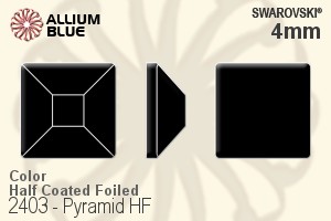 施華洛世奇 Pyramid 熨底平底石 (2403) 4mm - 顏色（半塗層） 鋁質水銀底 - 關閉視窗 >> 可點擊圖片