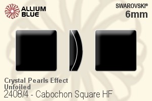 Swarovski Cabochon Square Flat Back Hotfix (2408/4) 6mm - Crystal Pearls Effect Unfoiled