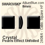 施华洛世奇 圆拱形 正方形 熨底平底石 (2408/4) 6mm - 水晶珍珠 无水银底