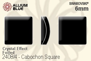 スワロフスキー カボション Square ラインストーン (2408/4) 6mm - クリスタル エフェクト 裏面プラチナフォイル - ウインドウを閉じる