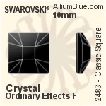 スワロフスキー Mosaic フラットバック ラインストーン (2483) 10mm - カラー（コーティングなし） プラチナフォイル