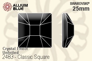 スワロフスキー Classic Square ラインストーン (2483) 25mm - クリスタル エフェクト 裏面にホイル無し - ウインドウを閉じる
