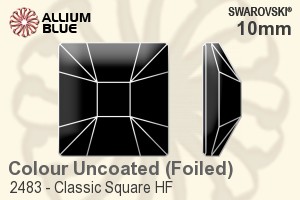 施华洛世奇 经典正方形 熨底平底石 (2483) 10mm - 颜色 铝质水银底