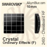 スワロフスキー Chessboard ラインストーン ホットフィックス (2493) 12mm - クリスタル 裏面アルミニウムフォイル