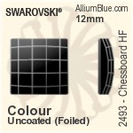 施华洛世奇 棋盘 熨底平底石 (2493) 8mm - 白色（半涂层） 铝质水银底