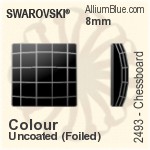 スワロフスキー Chessboard ラインストーン (2493) 8mm - カラー 裏面プラチナフォイル