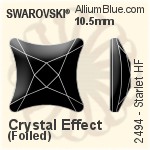 スワロフスキー Starlet ラインストーン ホットフィックス (2494) 8mm - カラー 裏面アルミニウムフォイル
