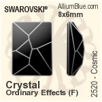 Swarovski Octagon (TC) Fancy Stone (4610/2) 12x10mm - Clear Crystal With Green Gold Foiling