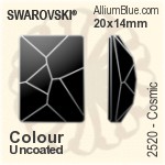 Swarovski Cosmic Flat Back No-Hotfix (2520) 14x10mm - Crystal Effect With Platinum Foiling