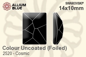 Swarovski Cosmic Flat Back No-Hotfix (2520) 14x10mm - Colour (Uncoated) With Platinum Foiling - Click Image to Close