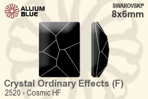 Swarovski Cosmic Flat Back Hotfix (2520) 8x6mm - Crystal (Ordinary Effects) With Aluminum Foiling