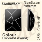 Swarovski Cosmic Flat Back Hotfix (2520) 10x8mm - Clear Crystal With Aluminum Foiling