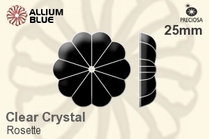 Preciosa Rosette (2528) 25mm - Clear Crystal - Click Image to Close