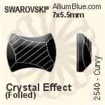 Swarovski Curvy Flat Back No-Hotfix (2540) 12x9.5mm - Color With Platinum Foiling