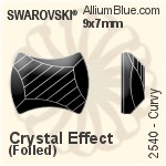 Swarovski Curvy Flat Back No-Hotfix (2540) 9x7mm - Crystal Effect With Platinum Foiling