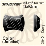 Swarovski Curvy Flat Back No-Hotfix (2540) 9x7mm - Color With Platinum Foiling