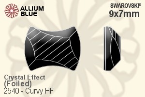 Swarovski Curvy Flat Back Hotfix (2540) 9x7mm - Crystal Effect With Aluminum Foiling - Click Image to Close