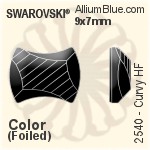 Swarovski Curvy Flat Back Hotfix (2540) 9x7mm - Color With Aluminum Foiling