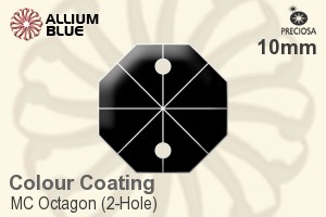 Preciosa MC Octagon (2-Hole) (2552) 10mm - Colour Coating - Haga Click en la Imagen para Cerrar