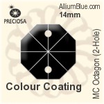 Preciosa MC Octagon (2-Hole) (2552) 14mm - Colour Coating