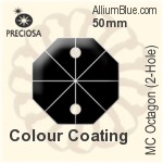 Preciosa MC Octagon (2-Hole) (2552) 40mm - Colour Coating