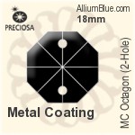 Preciosa MC Octagon (2-Hole) (2552) 20mm - Colour Coating