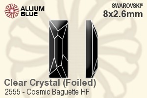 Swarovski Cosmic Baguette Flat Back Hotfix (2555) 8x2.6mm - Clear Crystal With Aluminum Foiling - Haga Click en la Imagen para Cerrar