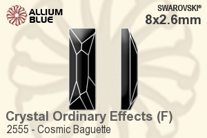 Swarovski Cosmic Baguette Flat Back No-Hotfix (2555) 8x2.6mm - Crystal Effect With Platinum Foiling