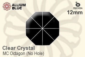 Preciosa MC Octagon (No Hole) (2570) 12mm - Clear Crystal - Click Image to Close