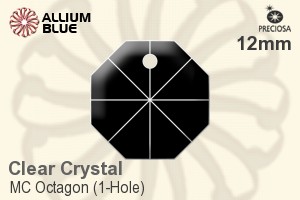Preciosa MC Octagon (1-Hole) (2571) 12mm - Clear Crystal