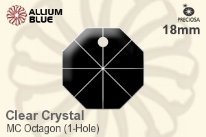 Preciosa MC Octagon (1-Hole) (2571) 18mm - Clear Crystal