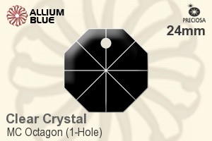 Preciosa MC Octagon (1-Hole) (2571) 24mm - Clear Crystal - Click Image to Close