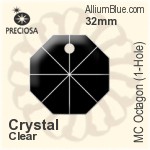Preciosa MC Octagon (1-Hole) (2571) 36mm - Colour Coating