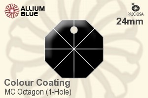 Preciosa MC Octagon (1-Hole) (2571) 24mm - Colour Coating - Click Image to Close