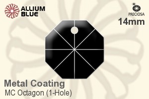 Preciosa MC Octagon (1-Hole) (2571) 14mm - Metal Coating - Click Image to Close