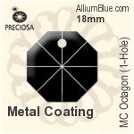 Preciosa MC Octagon (1-Hole) (2571) 16mm - Clear Crystal