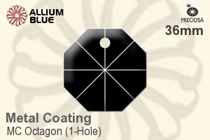 Preciosa MC Octagon (1-Hole) (2571) 36mm - Metal Coating