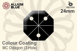 Preciosa MC Octagon (3-Hole) (2572) 24mm - Colour Coating - 關閉視窗 >> 可點擊圖片