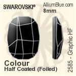 スワロフスキー Graphic ラインストーン ホットフィックス (2585) 10mm - カラー 裏面アルミニウムフォイル