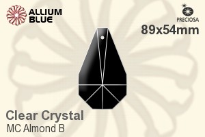 Preciosa MC Almond B (2593) 89x54mm - Clear Crystal