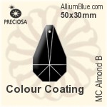 Preciosa MC Almond B (2593) 76x46mm - Metal Coating