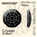 Swarovski Solaris (Partly Frosted) Flat Back No-Hotfix (2611/G) 8mm - Crystal Effect With Platinum Foiling