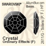 スワロフスキー Solaris (Partly Frosted) ラインストーン ホットフィックス (2611/G) 14mm - クリスタル 裏面アルミニウムフォイル