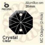 プレシオサ MC Octagon (2-Hole) (2611) 20mm - クリスタル