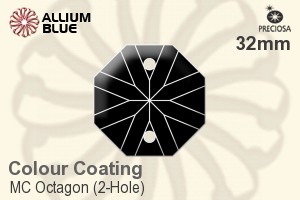 Preciosa MC Octagon (2-Hole) (2611) 32mm - Colour Coating - 關閉視窗 >> 可點擊圖片