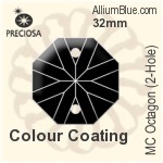 Preciosa MC Octagon (2-Hole) (2611) 30mm - Metal Coating