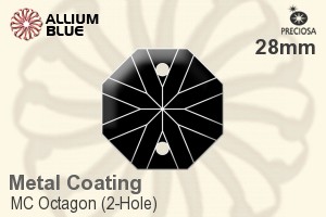Preciosa MC Octagon (2-Hole) (2611) 28mm - Metal Coating - 关闭视窗 >> 可点击图片
