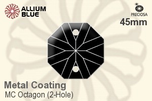 Preciosa MC Octagon (2-Hole) (2611) 45mm - Metal Coating