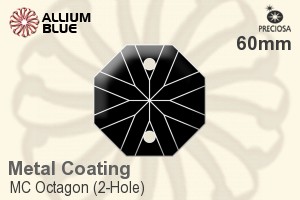 Preciosa MC Octagon (2-Hole) (2611) 60mm - Metal Coating - Haga Click en la Imagen para Cerrar