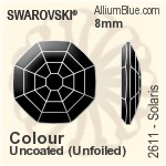 施華洛世奇 Solaris 平底石 (2611) 14mm - 透明白色 白金水銀底